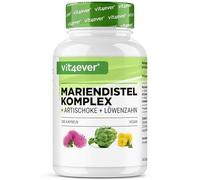 Complexe de Chardon-Marie, Artichaut et Pissenlit - 240 capsules (Cure de 4 Mois) - Hautement Dosé avec 80% de Silymarine et 2,5% de Cynarine - Végan