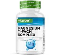 Complexe de Magnésium - 240 gélules - 11 composés de haute qualité - 408 mg de magnésium élémentaire par dose journalière - Hautement dosé - Vegan