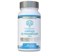 Complexe de Magnésium L-Thréonate 7-en-1 avec 1000 mg de Magtein, plus Magnésium sous forme de Bisglycinate, Taurate, Citrate, Gluconate, Malate et Lactate - Favorise le sommeil - Végan