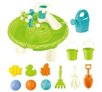 Complexe de Sable et à Eau, 13 pc/Set Table à Eau pour Enfants pour Les Enfants, extérieur en Plastique sûr, bac Sable pour la Plage d'été de Jardin, Rond, Tables