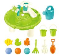 Complexe de Sable et à Eau, 13pcs / Set 3 en 1 Table à Eau pour Enfants pour Les Enfants, extérieur en Plastique sûr, bac Sable pour la Plage d'été de Jardin, Rond, Jouets