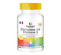 Complexe de vitamines B - hautement dosé - avec 200μg de biotine & 150μg d'acide folique - toutes les vitamines B - végétalien - 100 comprimés | Warnke Vitalstoffe - Qualité des pharmacies allemandes