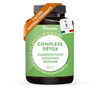 Complexe Détox - Elimination des Toxines, Digestion, Foie - 7 Actifs Naturels - Chardon Marie, Artichaut, Bardane, Pissenlit, Radis Noir - 90 Gélules, 1/jour - Vegan - Fabriqué en France - Vitavea