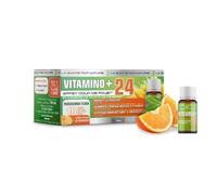 COMPLEXE MULTIVITAMINES + MINERAUX Vitamino+ - Haute Absorption - Vitamines A, B, C, D3, E, Minéraux, Acides Aminés, Zinc - Immunité, Fatigue - Programme 10J (10 x 10ml) - Saveur Orange - Eric Favre