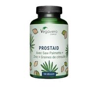 Complexe Prostate & Confort Urinaire Homme | 180 Gelules | 100% Naturel | Saw Palmetto + Zinc + Ortie + Citrouille | Avec 45% Acides Gras | VEGAN | 3 Mois