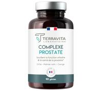 Complexe PROSTATE | Protection de la Prostate et Confort Urinaire Homme | Lutte Naturellement et Efficacement contre l’HBP et les Mictions | Dosage Clinique | 90 Gélules | Made in France | Terravita