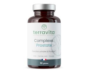 Complexe PROSTATE | Protection de la Prostate et Confort Urinaire Homme | Lutte Naturellement et Efficacement contre l’HBP et les Mictions | Dosage Clinique | 90 Gélules | Made in France | Terravita
