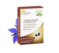 Complexe Solaire Autobronzant | Préparateur Solaire |2-en1 | 30 Capsules | Teint Hâlé Progressif | Caroténoïdes Naturels | Huile de Bourrache | Vitamine E | Zinc | Cuivre | Fleurance Nature | France