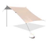 Complexion Designed UPF50 Tente cabane de plage légère avec pelle à sable, sacs de sable, poteaux de stabilité pour jardin, prairie, parc sombrillas para Playa