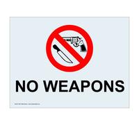 ComplianceSigns. com No Weapons Lot de 4 autocollants en vinyle transparent pour alcool/drogues/armes 12,7 x 8,9 cm