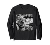 Complot d'artisanat Extraterrestre à Selfie avec Un ovni et Mignon Capybara Manche Longue