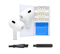 COMPLY Lot de 3 Paires de Bouchons d'oreille en Mousse de qualité supérieure compatibles avec Apple AirPods Pro Gen 1 et 2e génération Taille L Blanc