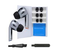 Comply Lot de 3 paires de bouchons d'oreilles en mousse de qualité supérieure compatibles avec Samsung Galaxy Buds3 Pro, taille M, avec outil de nettoyage, noir, fabriqués aux États-Unis