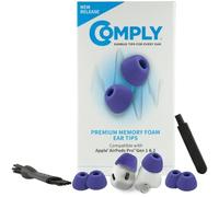 Comply Lot de 3 paires d'embouts en mousse à mémoire de forme pour Apple AirPods Pro génération 1 et 2, confort ultime, ajustement inébranlable, fabriqués aux États-Unis, taille S, violet lilas