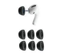 Comply Lot de 3 paires d'embouts en mousse pour Apple AirPods Pro génération 1 et 2, grands, noirs, confort ultime, ajustement inébranlable, embouts en mousse à mémoire de forme, embouts de rechange