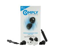 Comply Lot de 3 Paires d'embouts en Mousse pour Apple AirPods Pro, Tailles S, M, L, Noir, Excellente Isolation phonique, Confort accru et Ajustement sûr, Nettoyage et