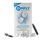 Comply TrueGrip Embouts de Rechange en Mousse à mémoire de Forme pour Apple AirPods Pro 1 et 2 - Confort amélioré - Ajustement sûr - Excellente Isolation phonique - Outil de Retrait et de Nettoyage