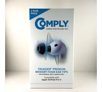 Comply TrueGrip | Embouts de Remplacement en Mousse à mémoire de Forme Haut de Gamme pour Apple AirPods Pro 3 | Confort Longue durée, Excellente Isolation phonique | Noir, Taille M, 3 Paires