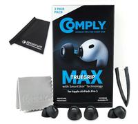 Comply TrueGrip MAX Bouchons d'oreilles, pour Pods Pro 3, noir, taille mélangée, avec chiffon Keepdrum