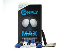 Comply TrueGrip MAX Embouts de rechange en mousse à mémoire de forme pour Apple AirPods Pro 1 et 2 | Confort durable, durabilité maximale, ajustement sûr, isolation sonore supérieure | Bleu (S/M/L) (3