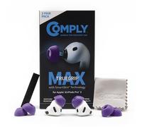 Comply TrueGrip Max Embouts de Rechange en Mousse à mémoire de Forme pour Apple AirPods Pro Gen 3 | Confort Durable, durabilité maximale, Ajustement sûr, Isolation Acoustique supérieure | Violet (S/M