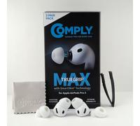 Comply TrueGrip Max | Embouts de Remplacement en Mousse à mémoire de Forme Haut de Gamme pour Apple AirPods Pro 3 | Technologie SmartSkin™ | Excellente Isolation phonique | Blanc, Taille L, 3 Paires