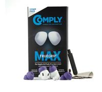 Comply TrueGrip MAX Embouts de rechange en mousse à mémoire de forme pour Apple AirPods Pro 1 et 2 | Confort durable, durabilité maximale, ajustement sûr, isolation acoustique supérieure | Violet (S/M
