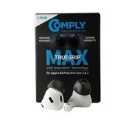 Comply TrueGrip Max Paire d’Embouts de Rechange en Mousse à mémoire de Forme pour Apple AirPods Pro 1 et 2, Confort, durabilité extrême, Ajustement sûr, Isolation sonore supérieure - Noir, S