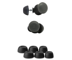 Comply TW-700-B Embouts de rechange en mousse à mémoire de forme pour Google Pixel Buds Pro 2, Soundcore Liberty 4 NC et plus | Confort ultime, ajustement sûr, isolation acoustique supérieure | Noir,
