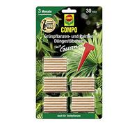 COMPO Bâtonnets d'engrais pour plantes vertes et palmiers avec guano - Effet longue durée - 3 mois - Lot de 30