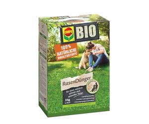 COMPO BIO Engrais naturel pour gazon, effet immédiat et à long terme, granulés fins, 3 kg, 75 m²