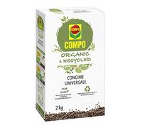 Compo Engrais granulé universel ORGANIC & RECYCLED, avec azote et potassium, autorisé dans l'agriculture biologique, végétalien, 2 kg
