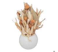 pot gres fleurs naturelles séchées 25x10cm - jja 193735 Gris G