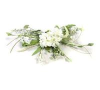 compo florale allongée champêtre 9x40x18cm blanc - hobi fma3055b Blanc G