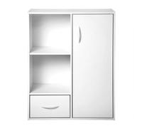 COMPO Meuble de rangement 2 cases 1 tiroir et 1 porte - L62 cm - Blanc