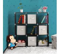 COMPO Meuble de Rangement 3 couches 9 cubes,noir,étanche