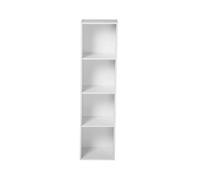 COMPO Meuble de rangement 4 cases en colonne - Blanc - H123 cm