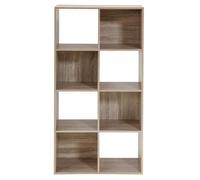 COMPO Meuble de rangement contemporain 8 cases coloris chêne - L 62 cm