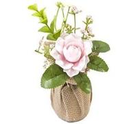 compo rose fleurs artificielles 14.5x11cm rose - hobi po1057ro Rose G