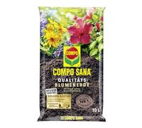 Compo SANA® Terreau de fleurs de qualité supérieure sans tourbe, 10 l, terreau universel pour plantes d'intérieur, de balcon et en pot - Terreau structurel stable avec fertilisation initiale - Apport