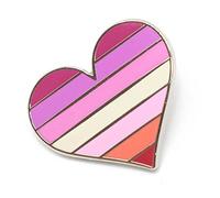 Compoco Lesbian Pride Pin Drapeau LGBTQ Gay Heart Flag Lapel Pin