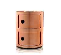 Kartell Componibili 2 Metallic - Conteneur 2 tiroirs cuivre H 40cm/ Ø 32cm