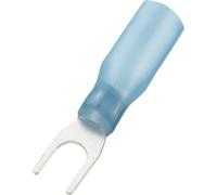 Components 93014c511 Cosse à fourche avec gaine thermorétractable 1.50 mm² 2.50 mm² Ø du trou=3.2 mm partiellement isolé bleu 30