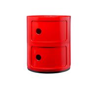 Kartell Componibili 2 - Conteneur rouge H 40cm/ Ø 32cm
