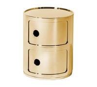 Componibili 2 Metallic - Conteneur 2 tiroirs H 40cm/ Ø 32cm