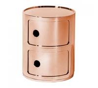 Componibili 2 Metallic - Conteneur 2 tiroirs H 40cm/ Ø 32cm