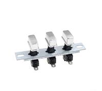 Composant de commutateur pour chauffage électrique à 3 ou 4 touches - Contrôle manuel - Réglages de chauffage réglables - Compact - Argenté - 10 x 2 x 4,5 cm - Convient pour un usage domestique