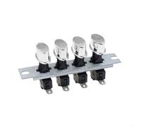 Composant de commutateur pour chauffage électrique à 3 ou 4 touches - Contrôle manuel - Réglages de chauffage réglables - Compact - Argenté - 10 x 2 x 4,5 cm - Convient pour un usage domestique