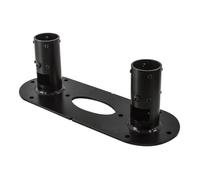 Composant de montage - B-TECH Professional - BT7807 - Plaque à double pôle - Acier robuste - Noir