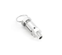 composant de soupape de décharge, Soupape de sécurité à ressort sanitaire en acier inoxydable 304, 1/4" 1/2" BSP, 0,5-10 bar, for compresseur d'air et cuisinière(1/4",2 Bar Fixed)